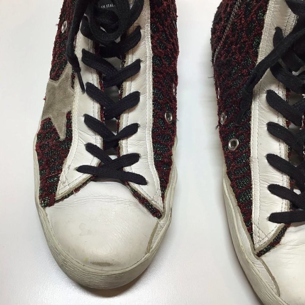 Golden Goose Francy Limited Edition High Top Sneakers Red Green EU 40‎ US 9 - Picture 10 of 17